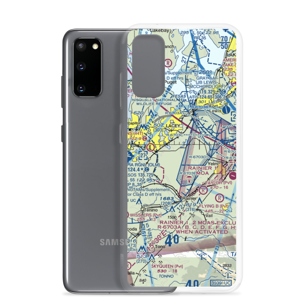 P-L Ranch Airport (08WA) VFR Sectional Samsung Case Samsung Galaxy S20 model shown