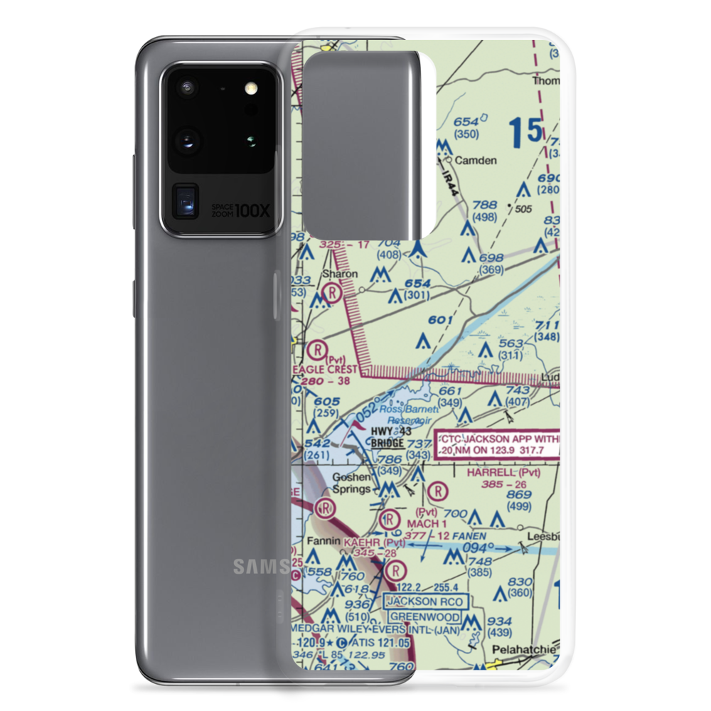 Pace Airstrip (MS29) VFR Sectional Samsung Case Samsung Galaxy S20 Ultra model shown