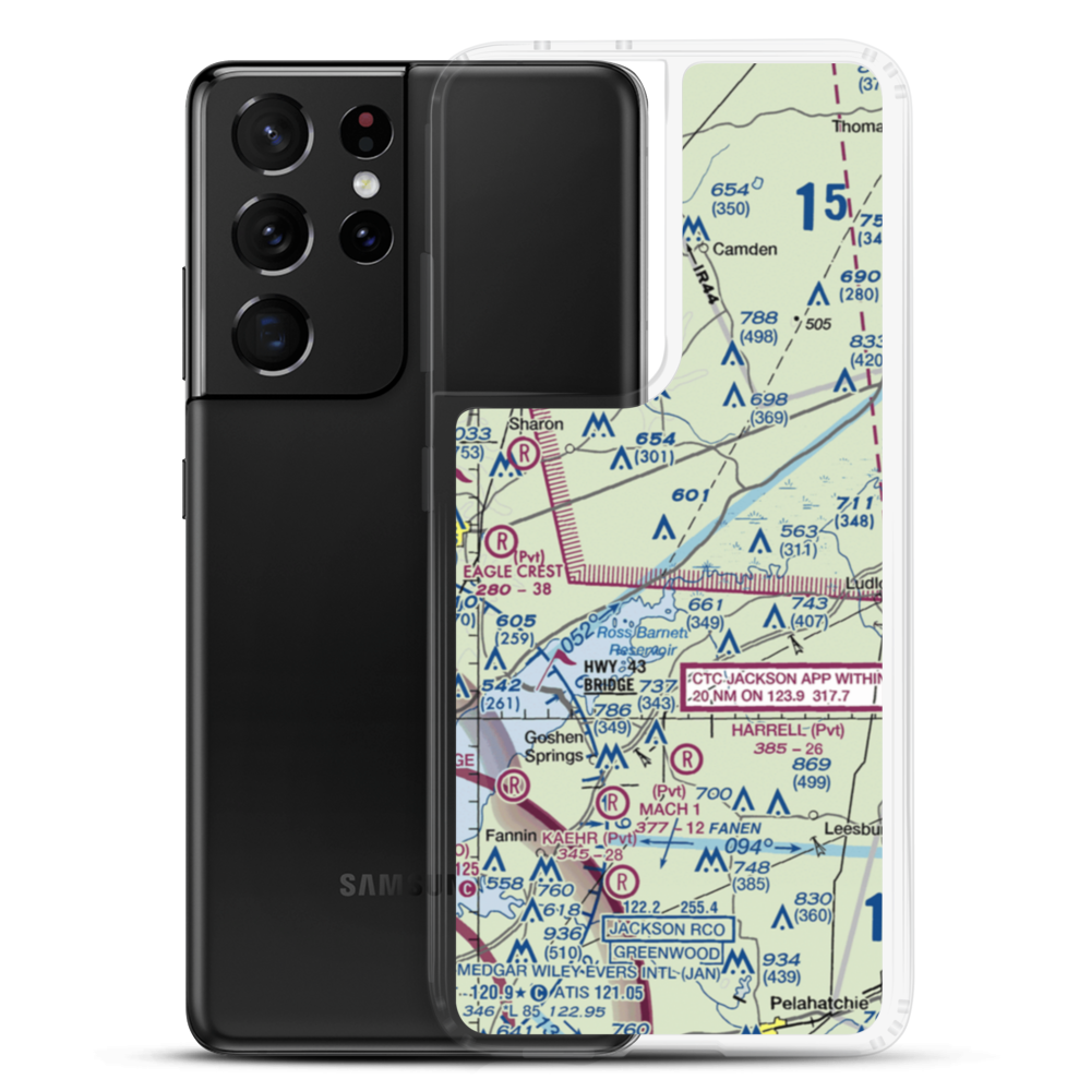 Pace Airstrip (MS29) VFR Sectional Samsung Case Samsung Galaxy S21 Ultra model shown