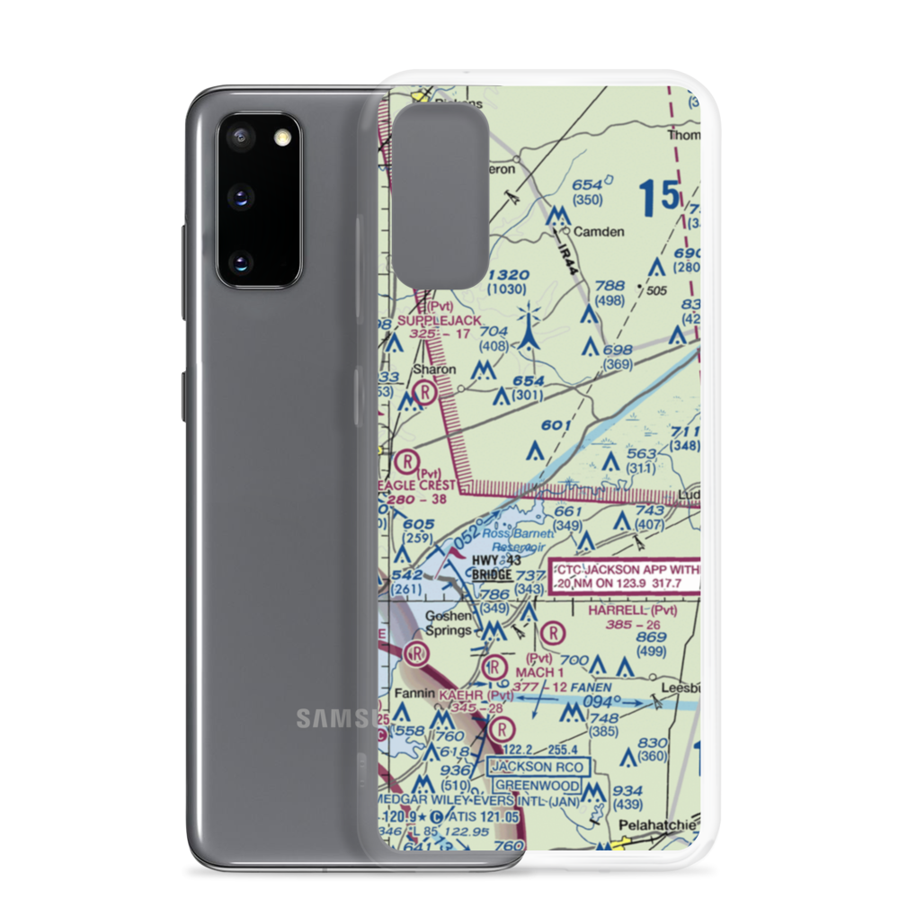 Pace Airstrip (MS29) VFR Sectional Samsung Case Samsung Galaxy S20 model shown