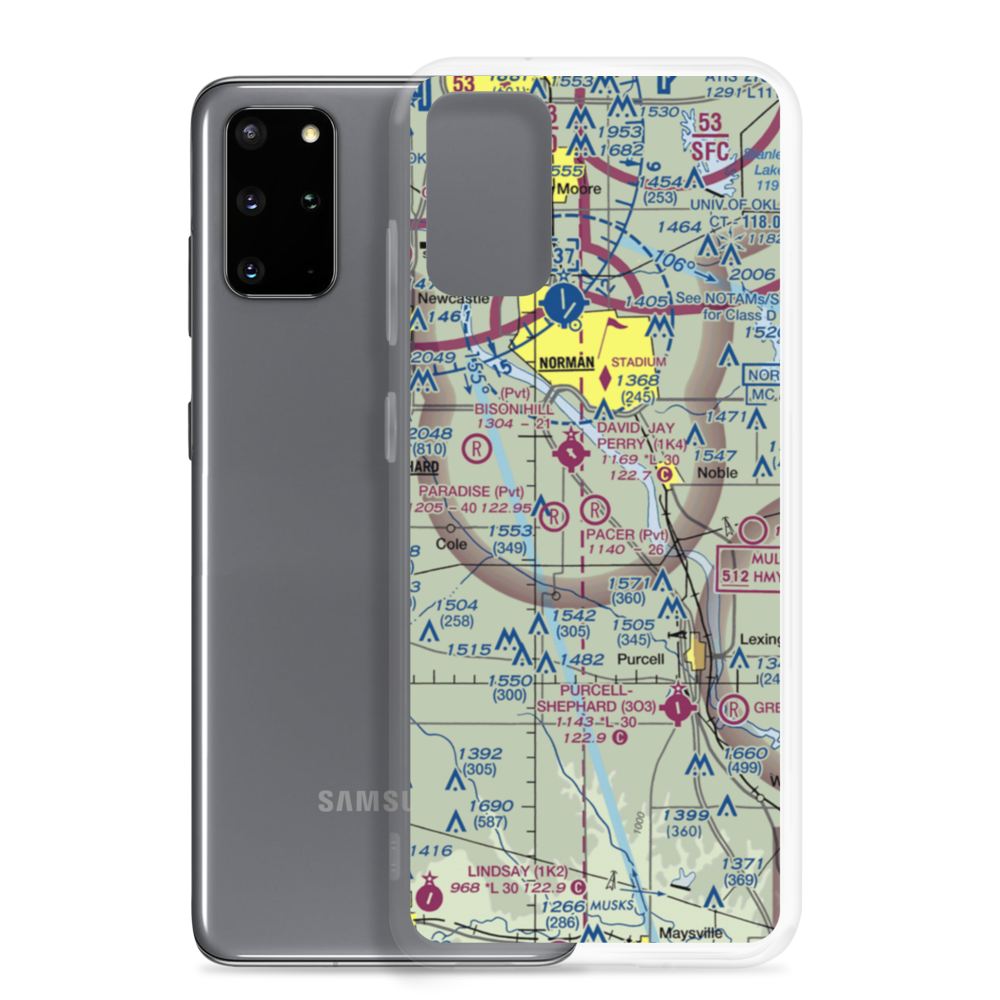 Pacer Field (5OK4) VFR Sectional Samsung Case Samsung Galaxy S20 Plus model shown