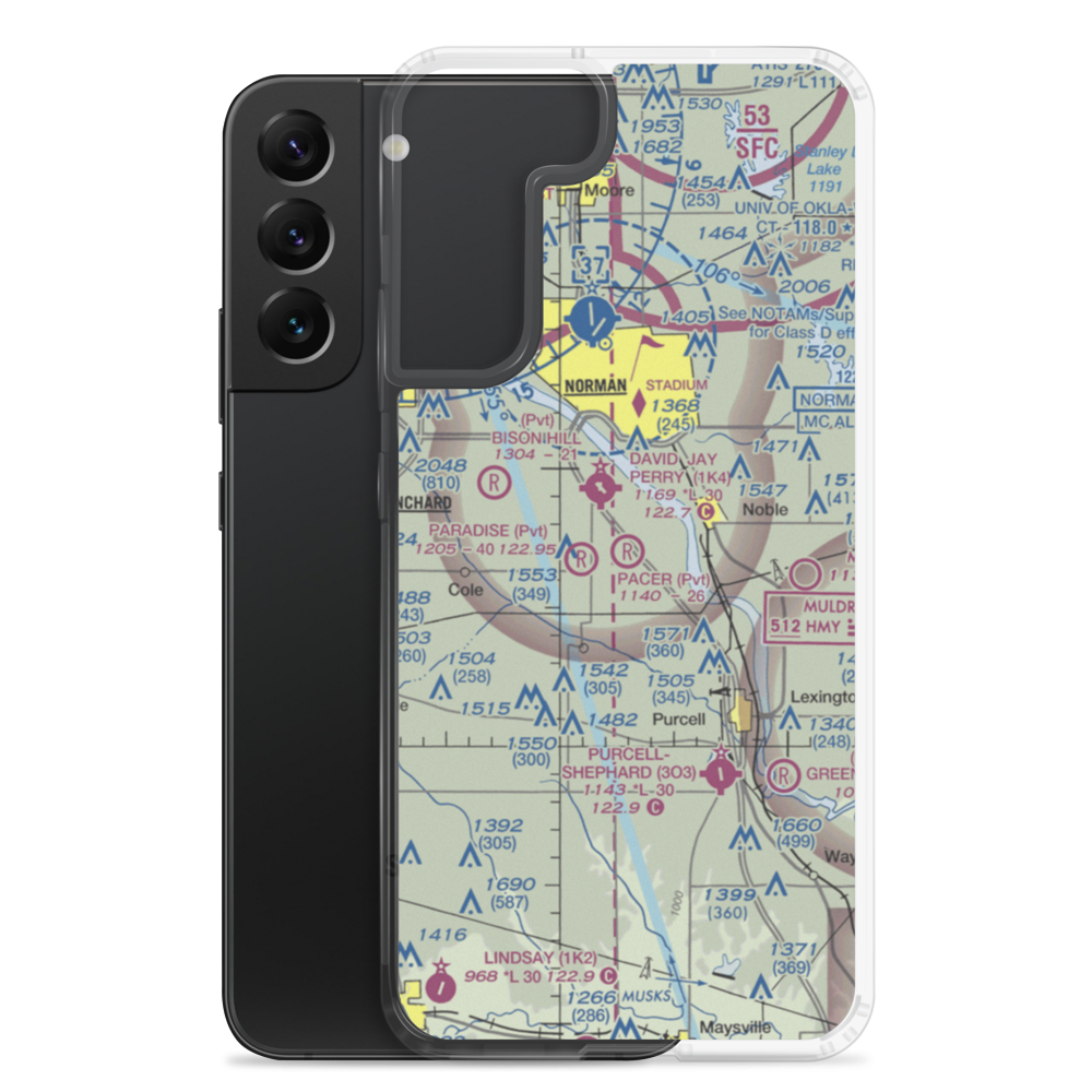 Pacer Field (5OK4) VFR Sectional Samsung Case Samsung Galaxy S22 Plus model shown
