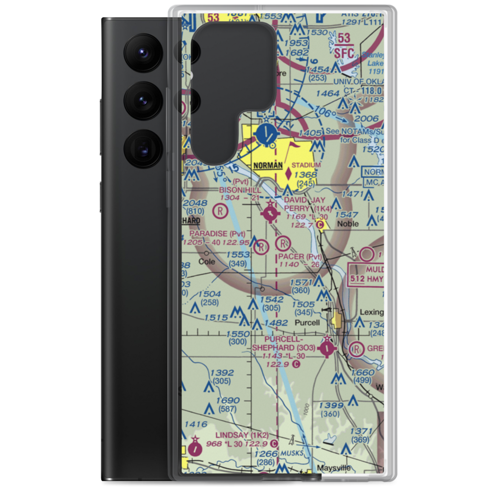 Pacer Field (5OK4) VFR Sectional Samsung Case Samsung Galaxy S22 Ultra model shown