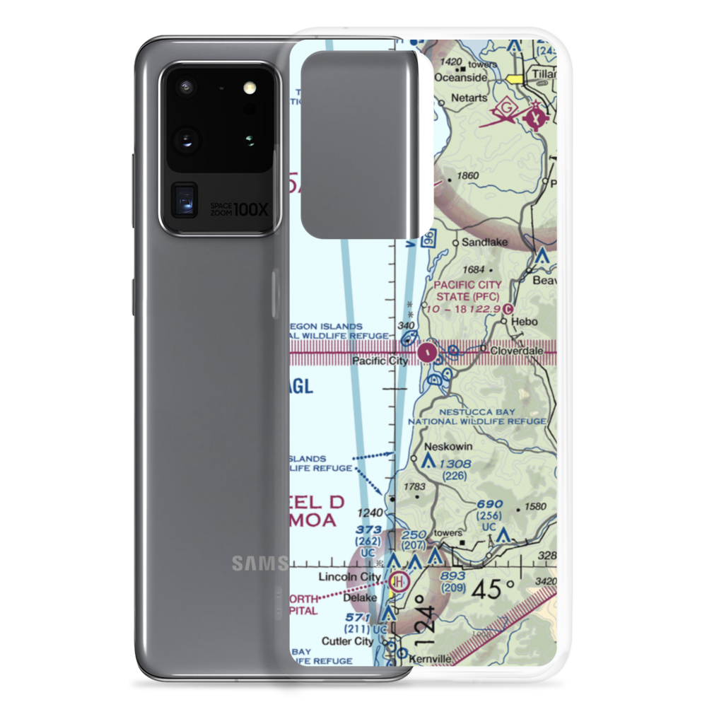 Pacific City State Airport (PFC) VFR Sectional Samsung Case Samsung Galaxy S20 Ultra model shown