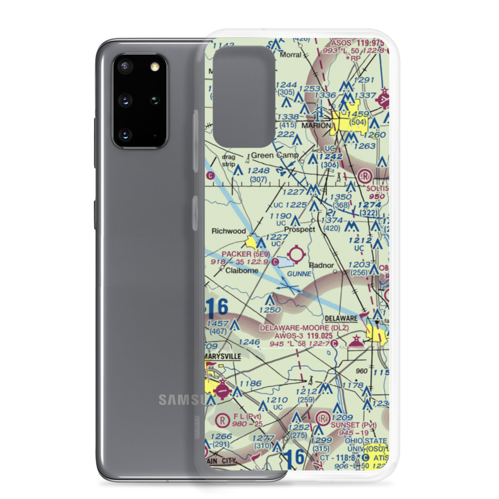Packer Airport (5E9) VFR Sectional Samsung Case Samsung Galaxy S20 Plus model shown