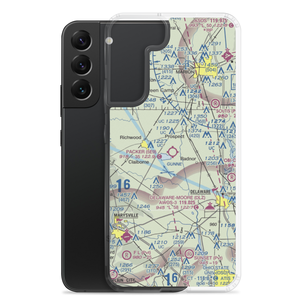 Packer Airport (5E9) VFR Sectional Samsung Case Samsung Galaxy S22 Plus model shown