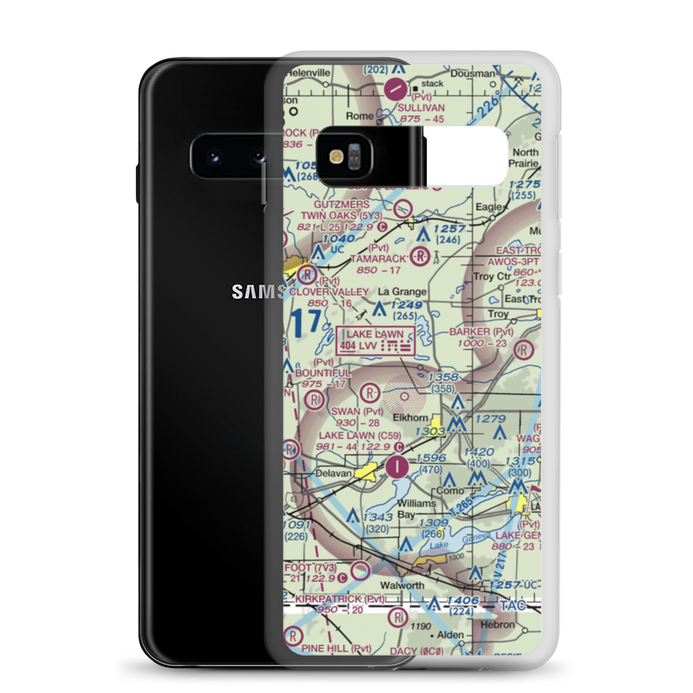 Paddock Field (41WI) VFR Sectional Samsung Case Samsung Galaxy S10 model shown