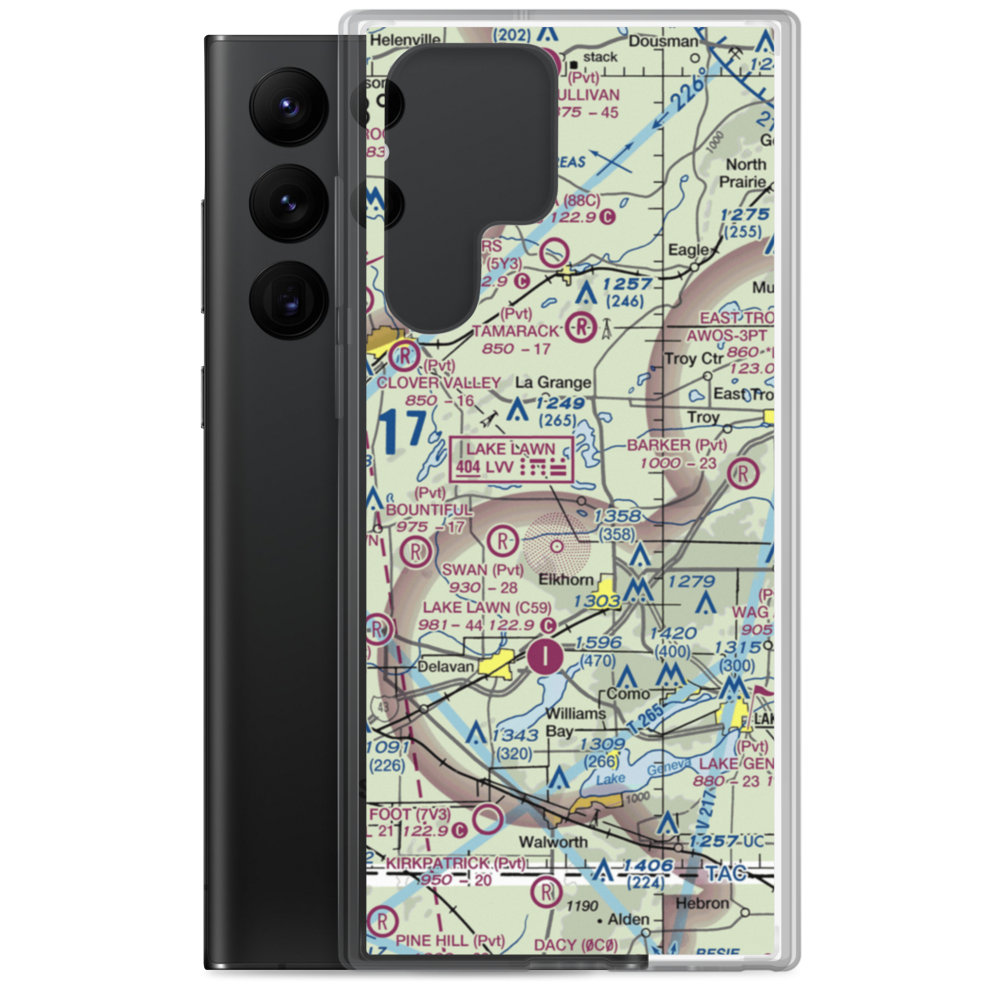 Paddock Field (41WI) VFR Sectional Samsung Case Samsung Galaxy S22 Ultra model shown