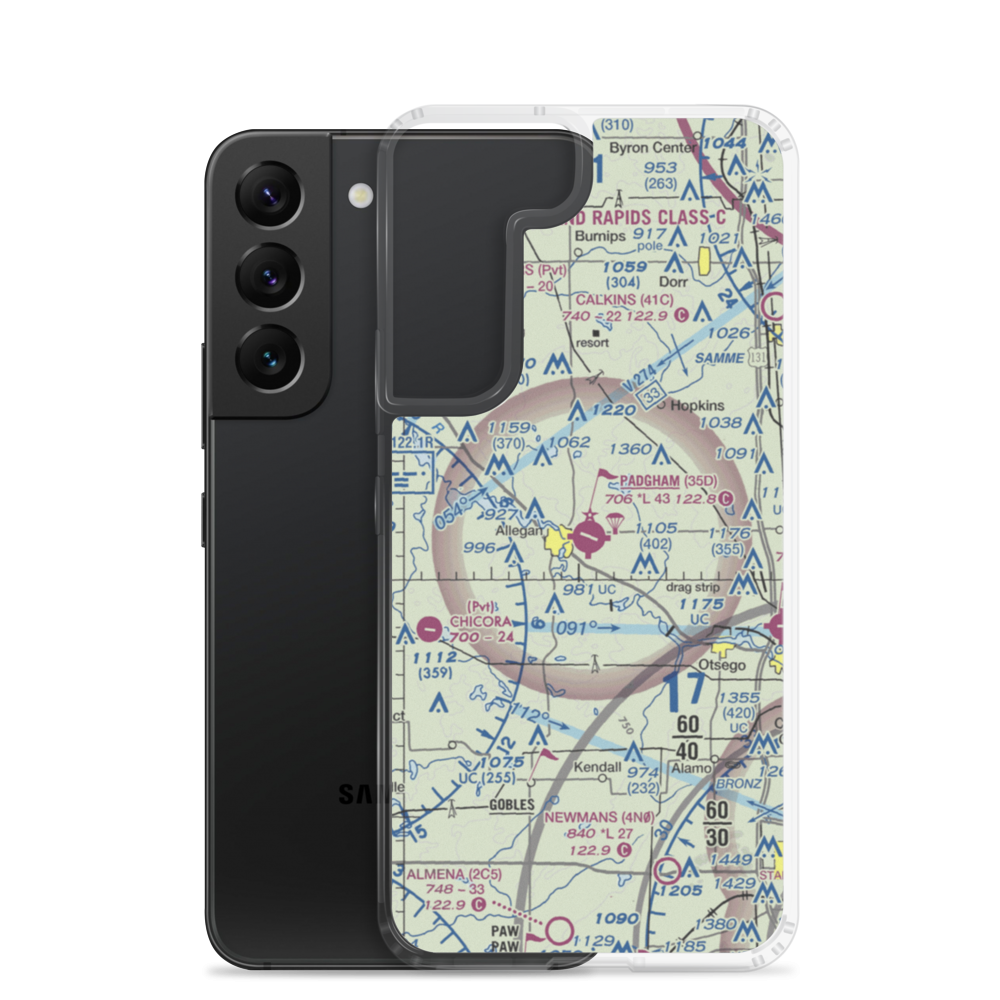 Padgham Field (35D) VFR Sectional Samsung Case Samsung Galaxy S22 model shown