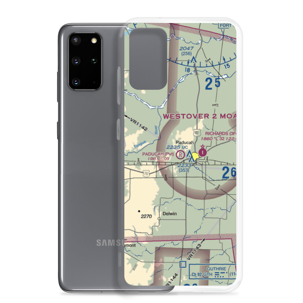 Paducah Airport (2TS5) VFR Sectional Samsung Case Samsung Galaxy S20 Plus model shown