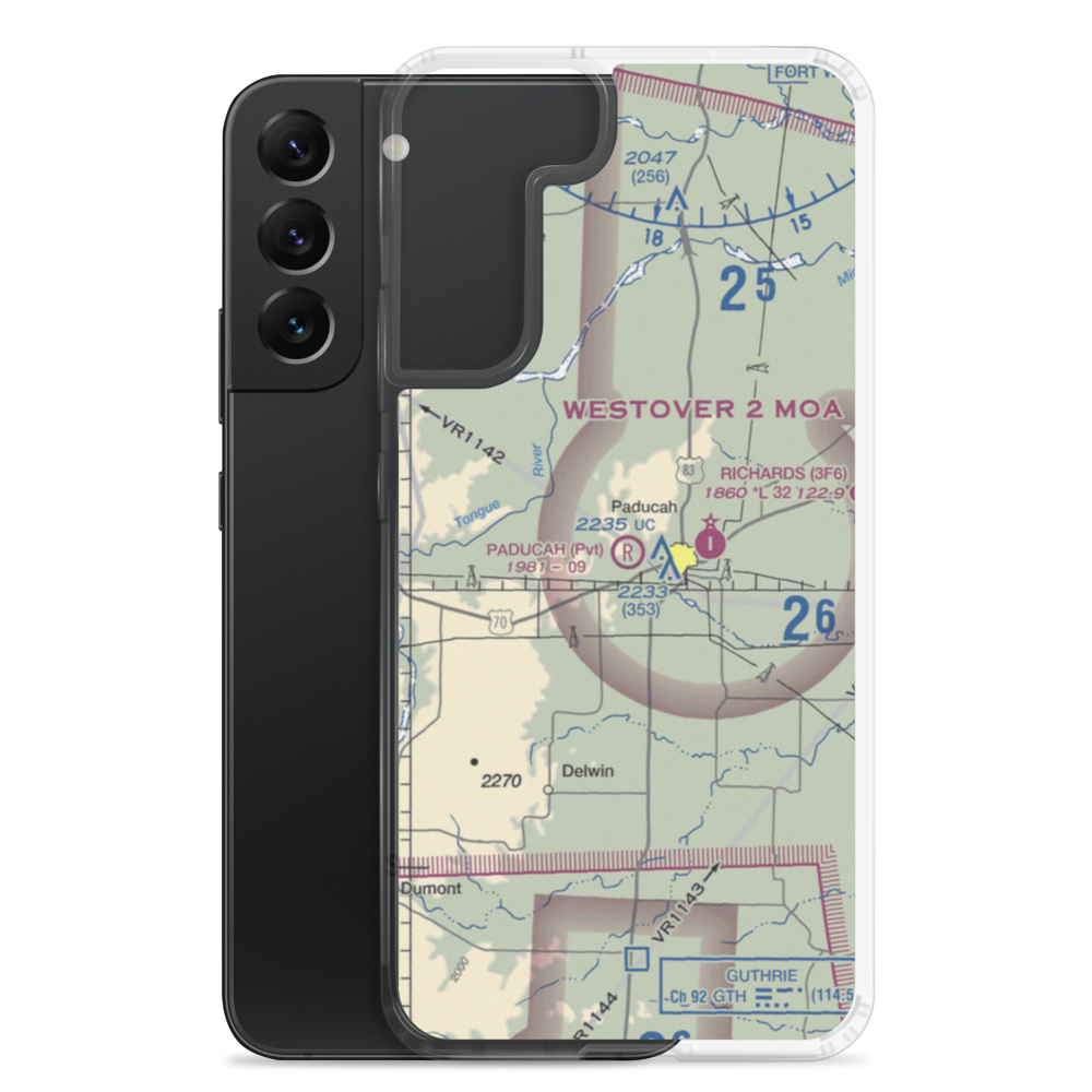 Paducah Airport (2TS5) VFR Sectional Samsung Case Samsung Galaxy S22 Plus model shown