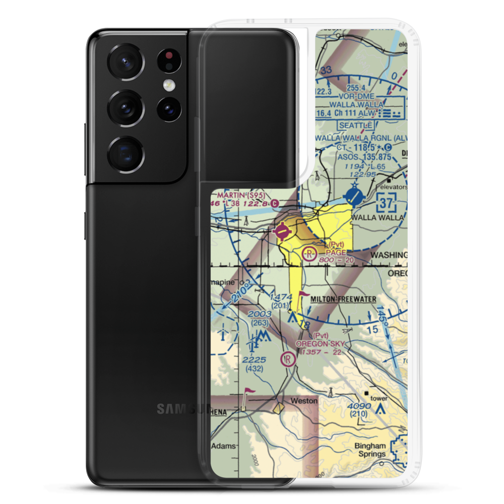 Page Airport (WA10) VFR Sectional Samsung Case Samsung Galaxy S21 Ultra model shown