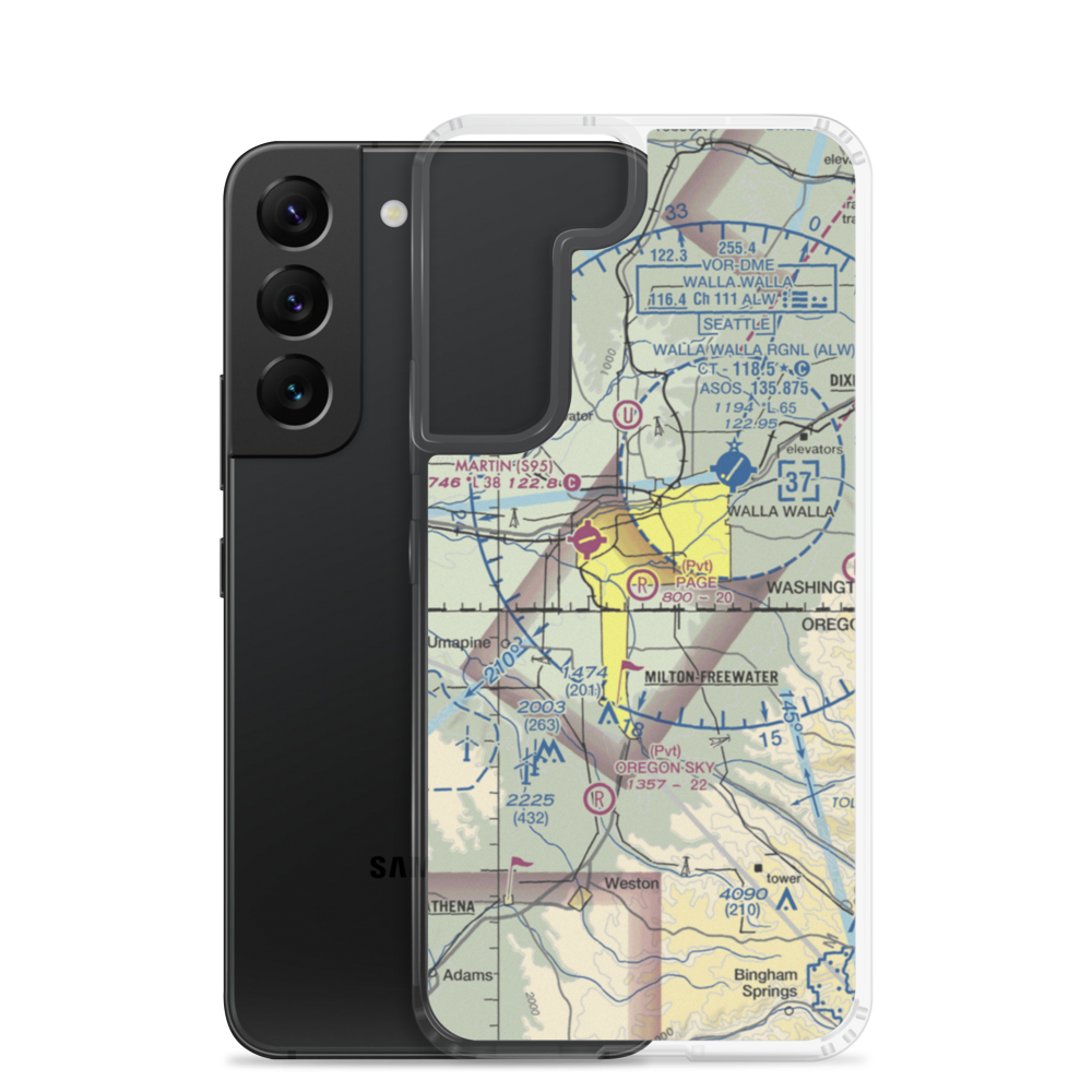 Page Airport (WA10) VFR Sectional Samsung Case Samsung Galaxy S22 model shown