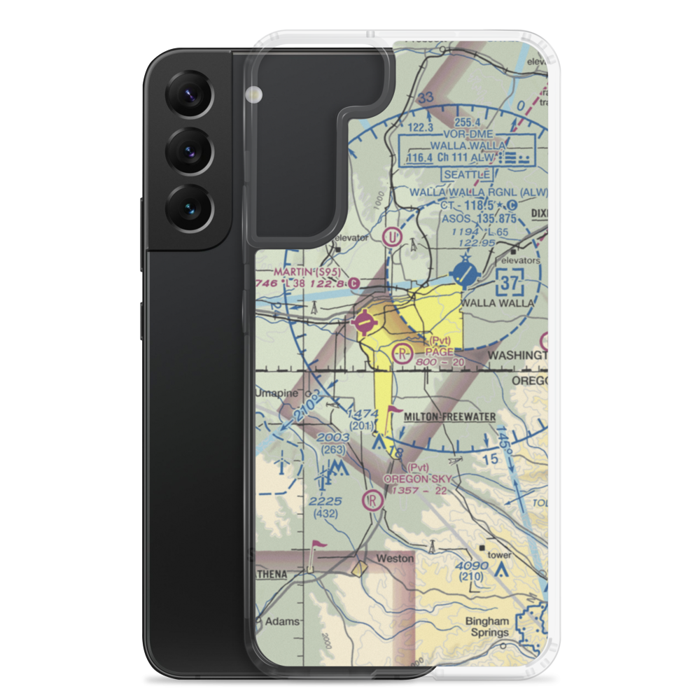 Page Airport (WA10) VFR Sectional Samsung Case Samsung Galaxy S22 Plus model shown