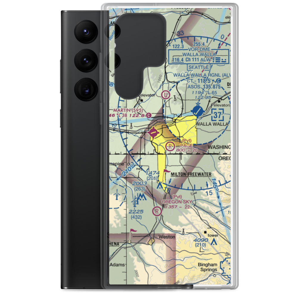Page Airport (WA10) VFR Sectional Samsung Case Samsung Galaxy S22 Ultra model shown