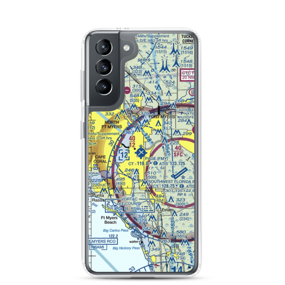 Page Field (FMY) VFR Sectional Samsung Case Samsung Galaxy S21 model shown