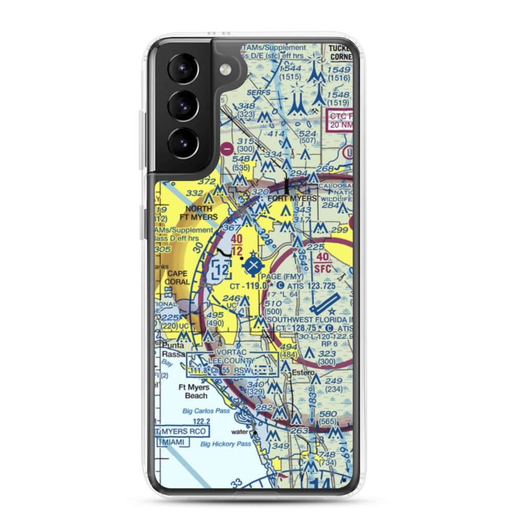 Page Field (FMY) VFR Sectional Samsung Case Samsung Galaxy S21 Plus model shown