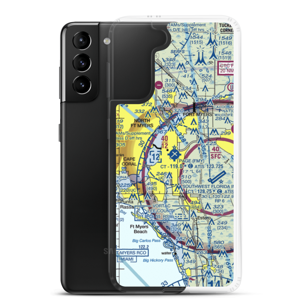Page Field (FMY) VFR Sectional Samsung Case Samsung Galaxy S21 Plus model shown