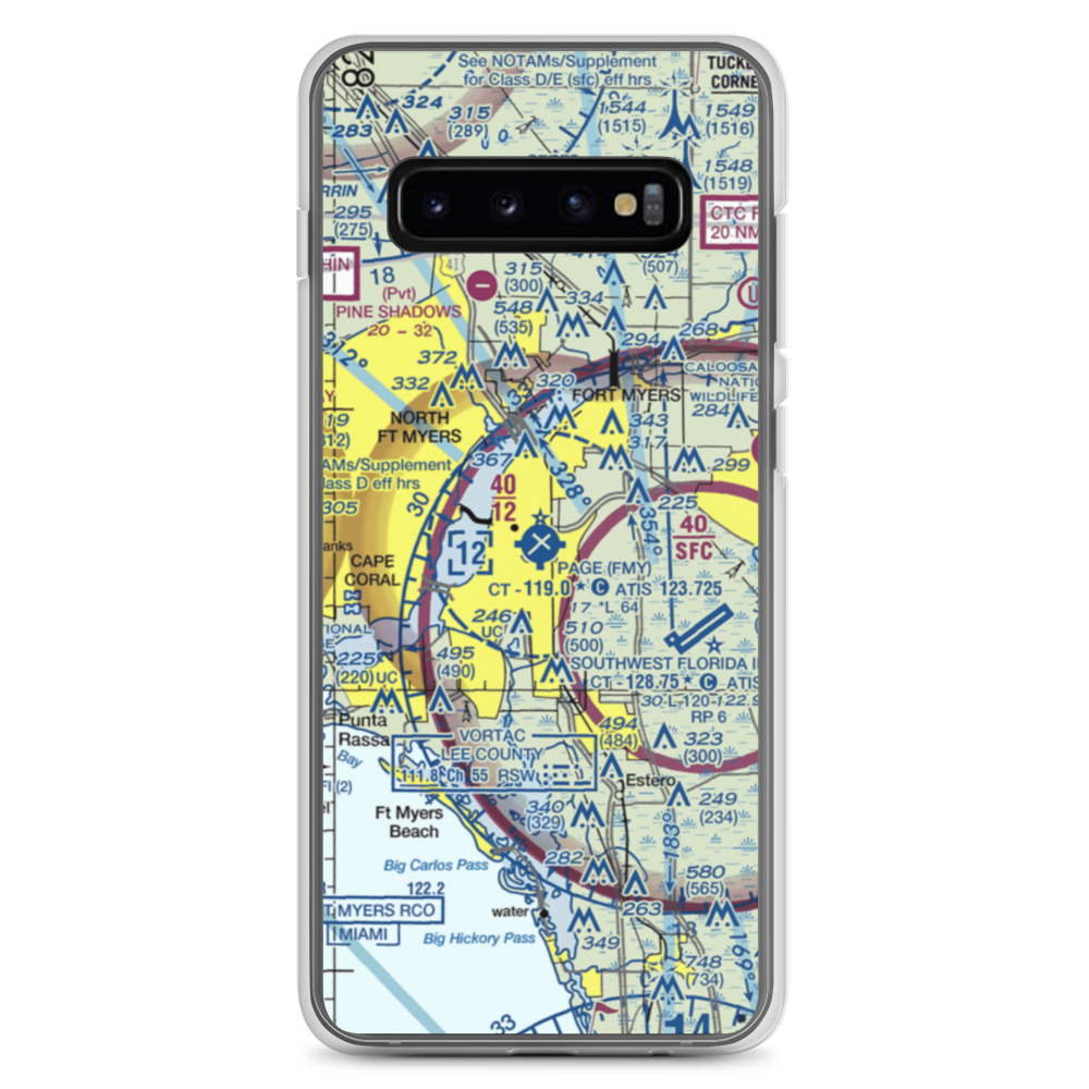 Page Field (FMY) VFR Sectional Samsung Case Samsung Galaxy S10+ model shown