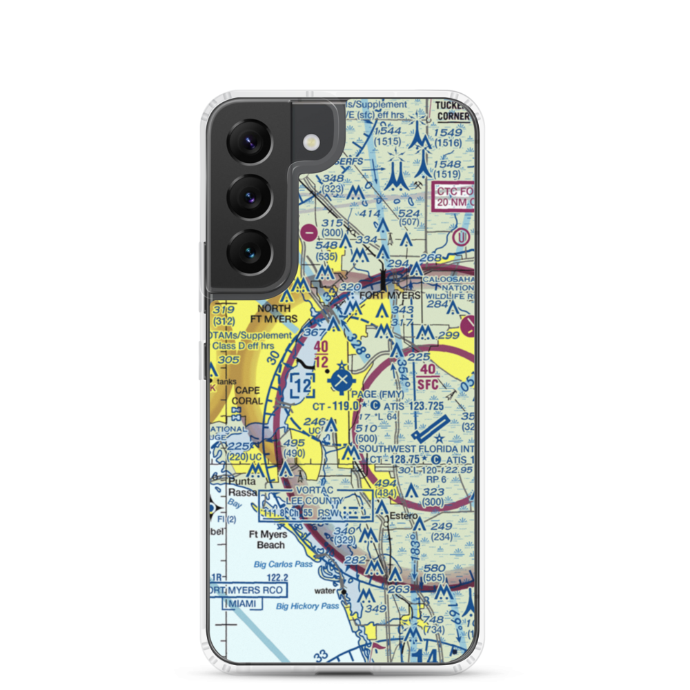 Page Field (FMY) VFR Sectional Samsung Case Samsung Galaxy S22 model shown