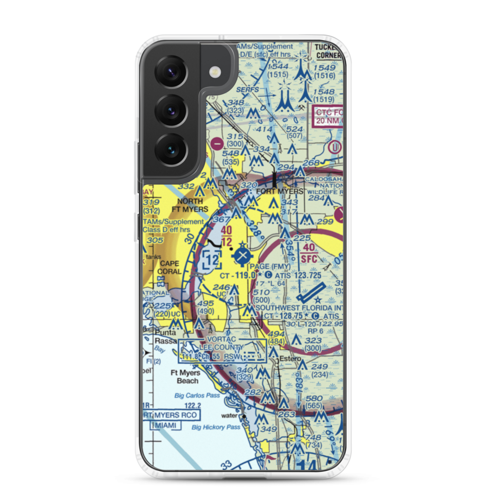 Page Field (FMY) VFR Sectional Samsung Case Samsung Galaxy S22 Plus model shown