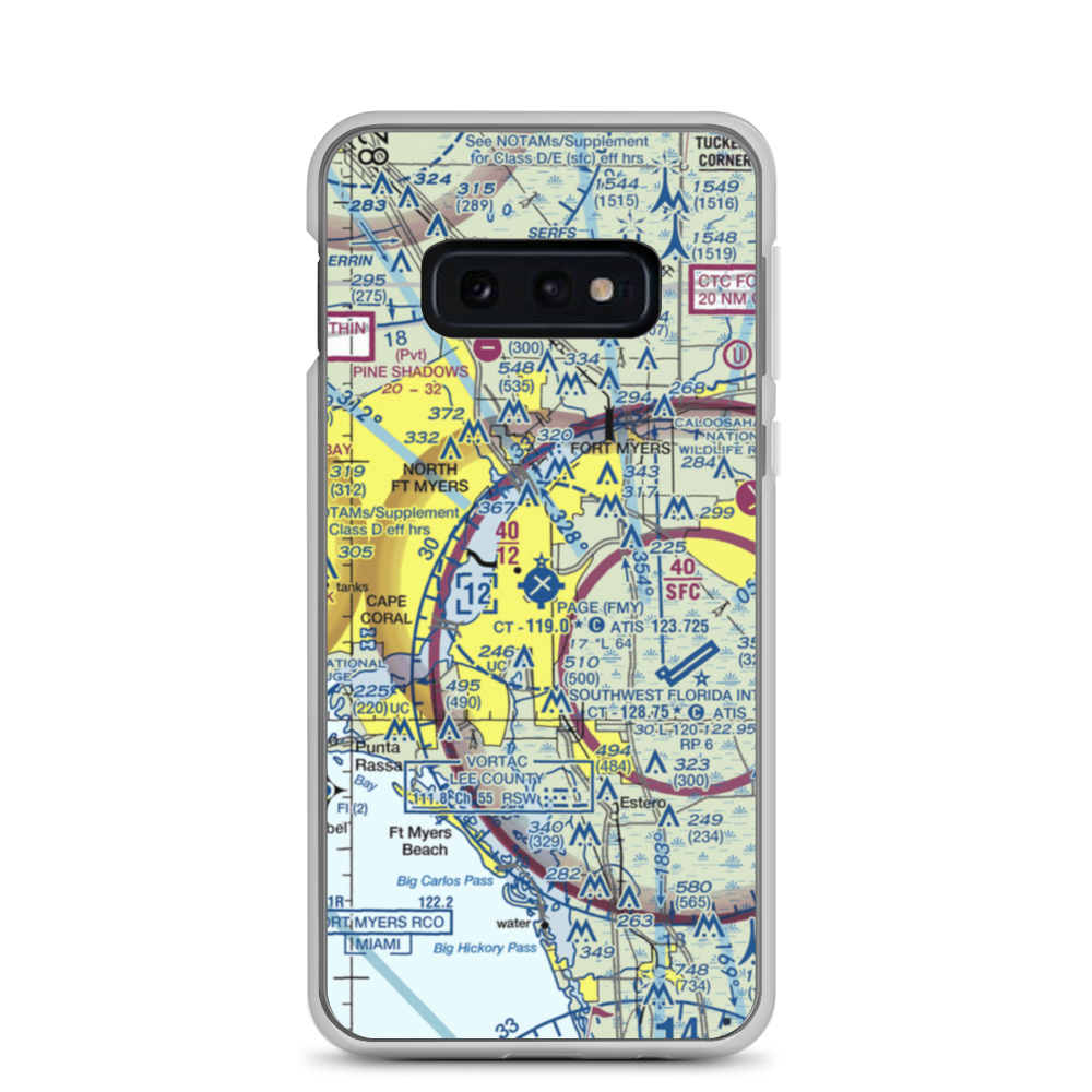 Page Field (FMY) VFR Sectional Samsung Case Samsung Galaxy S10e model shown