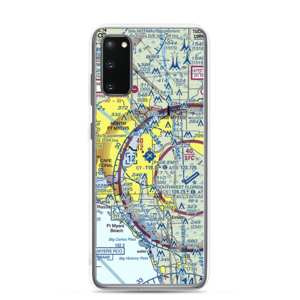 Page Field (FMY) VFR Sectional Samsung Case Samsung Galaxy S20 model shown