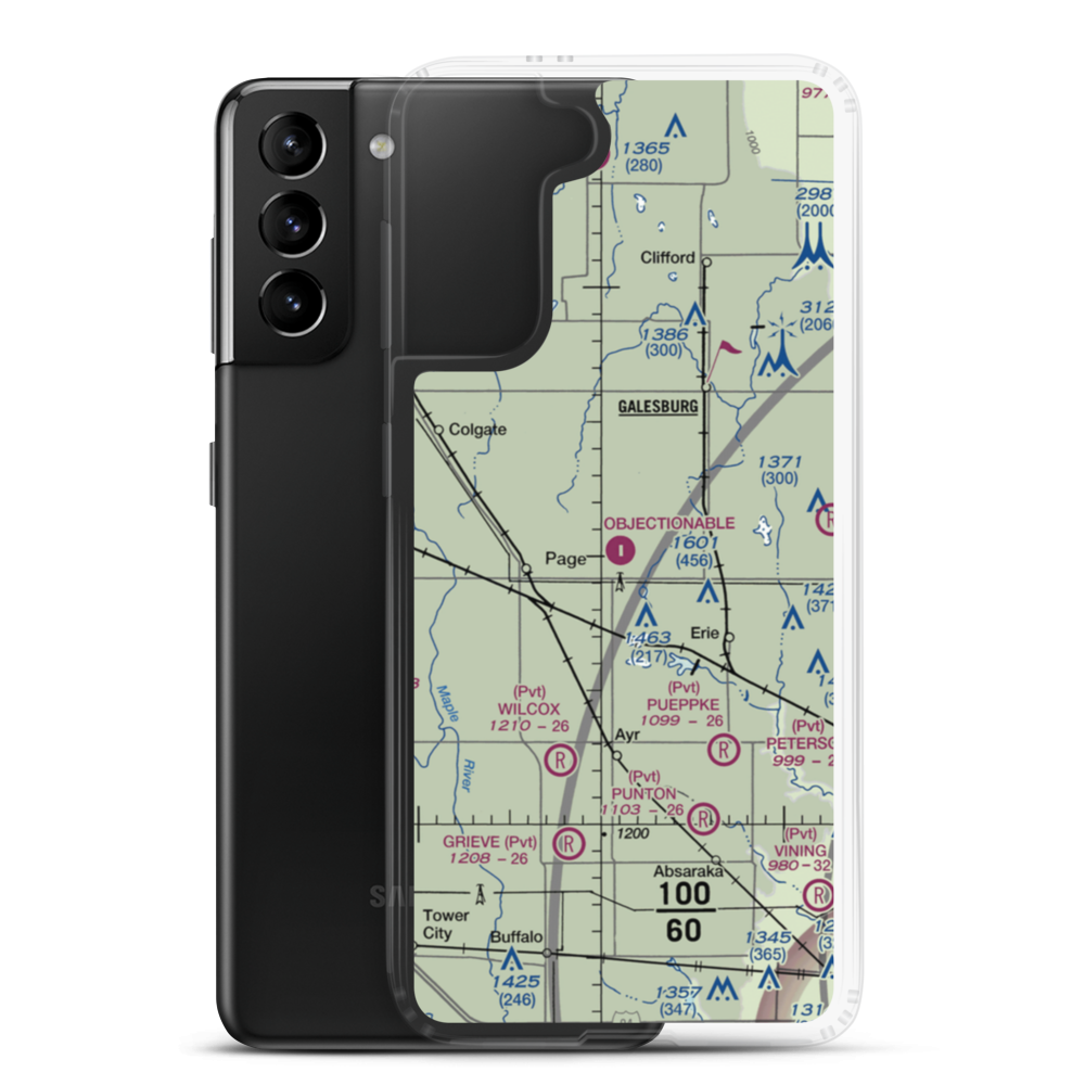 Page Regional Airport (64G) VFR Sectional Samsung Case Samsung Galaxy S21 Plus model shown