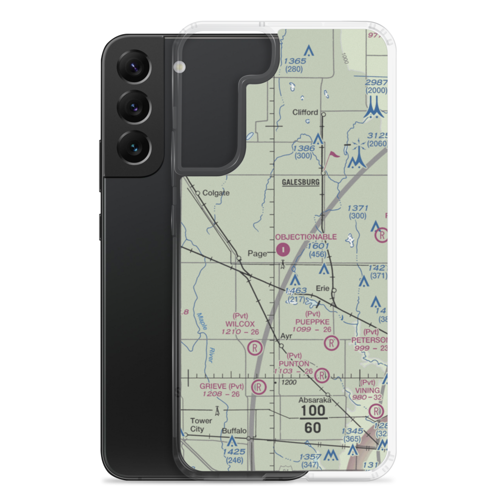 Page Regional Airport (64G) VFR Sectional Samsung Case Samsung Galaxy S22 Plus model shown