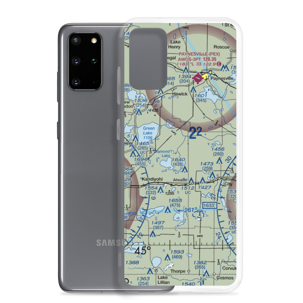 Pagel's Field (67MN) VFR Sectional Samsung Case Samsung Galaxy S20 Plus model shown