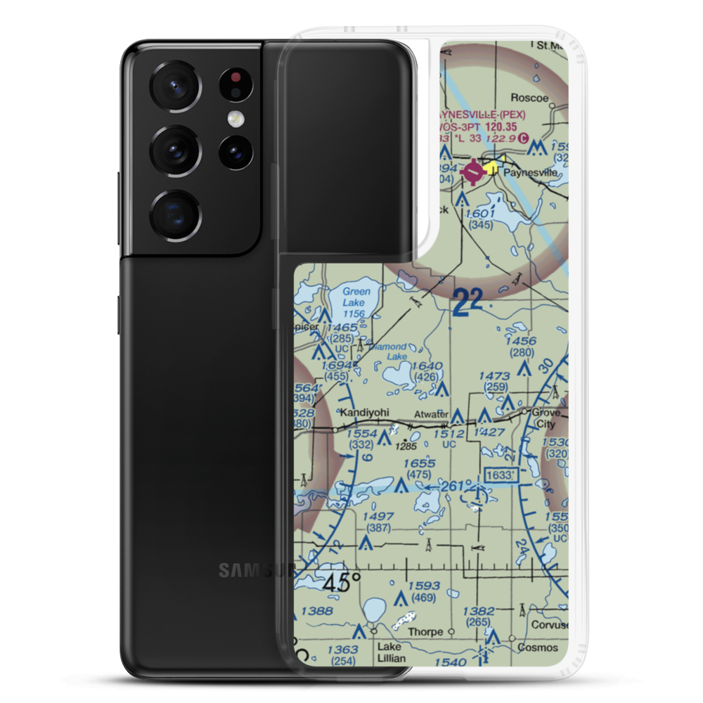 Pagel's Field (67MN) VFR Sectional Samsung Case Samsung Galaxy S21 Ultra model shown