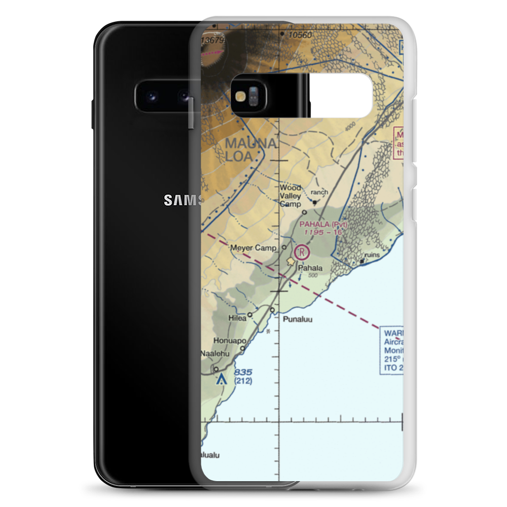 Pahala Airstrip (HI28) VFR Sectional Samsung Case Samsung Galaxy S10+ model shown