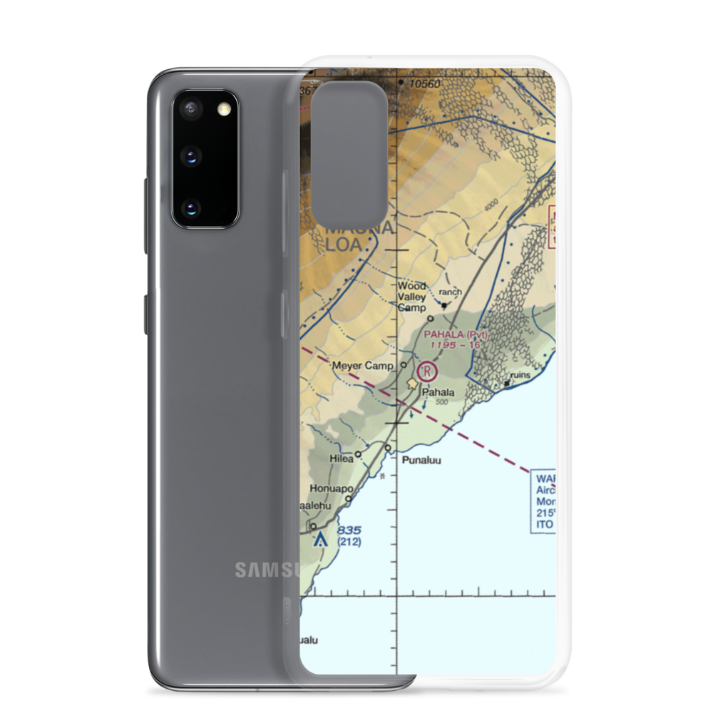 Pahala Airstrip (HI28) VFR Sectional Samsung Case Samsung Galaxy S20 model shown