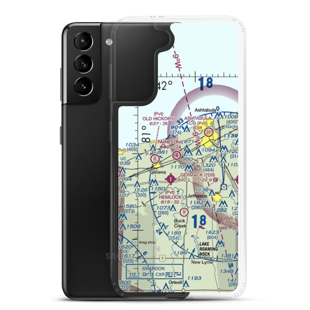 Paine's Airport (98OH) VFR Sectional Samsung Case Samsung Galaxy S21 Plus model shown