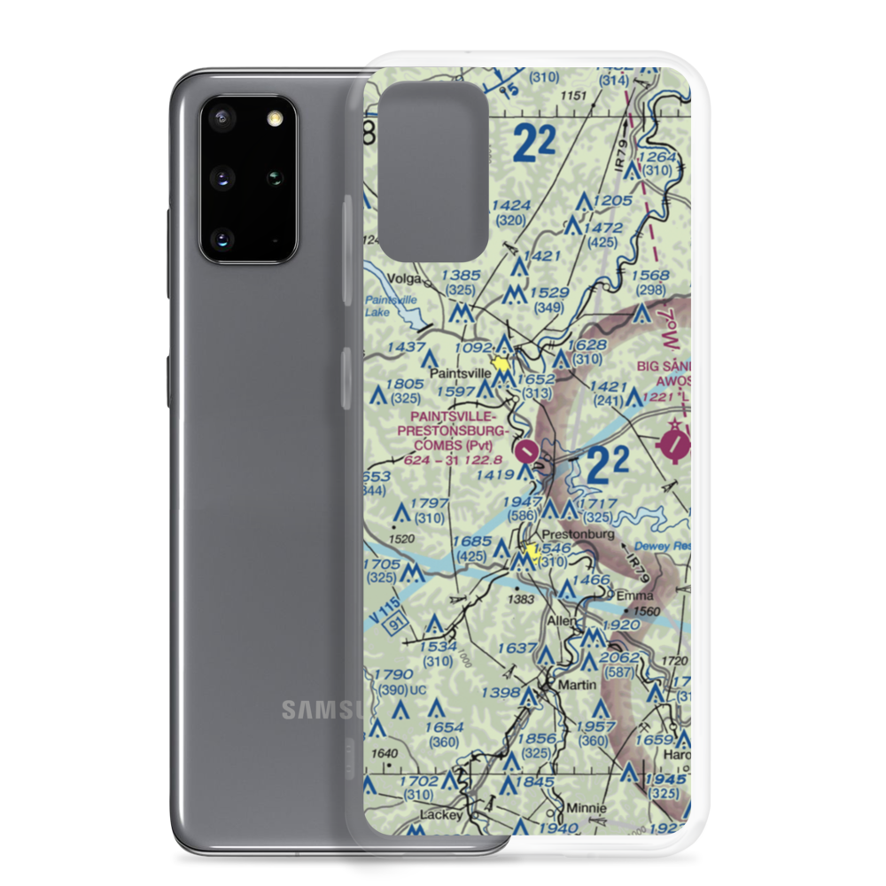 Paintsville-Prestonsburg-Combs Field (9KY9) VFR Sectional Samsung Case Samsung Galaxy S20 Plus model shown
