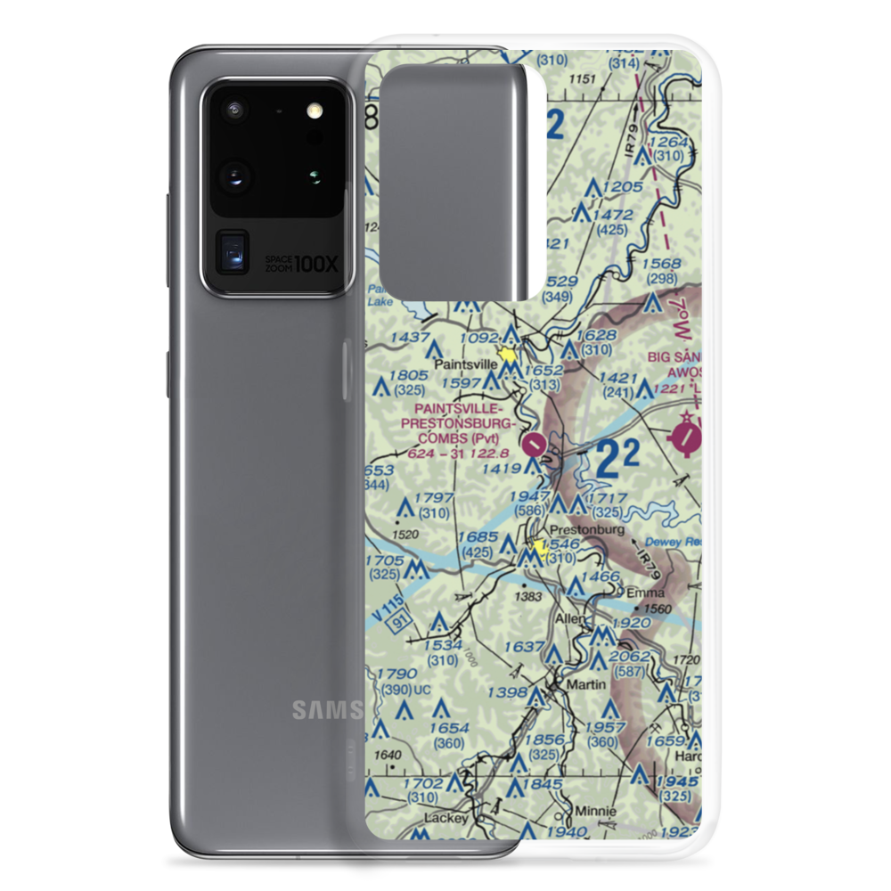 Paintsville-Prestonsburg-Combs Field (9KY9) VFR Sectional Samsung Case Samsung Galaxy S20 Ultra model shown