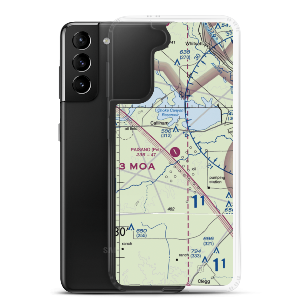 Paisano Ranch Airport (91TX) VFR Sectional Samsung Case Samsung Galaxy S21 Plus model shown