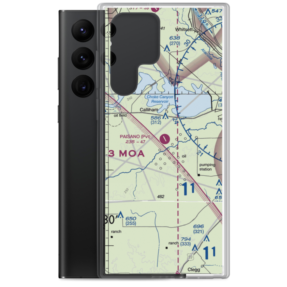 Paisano Ranch Airport (91TX) VFR Sectional Samsung Case Samsung Galaxy S22 Ultra model shown
