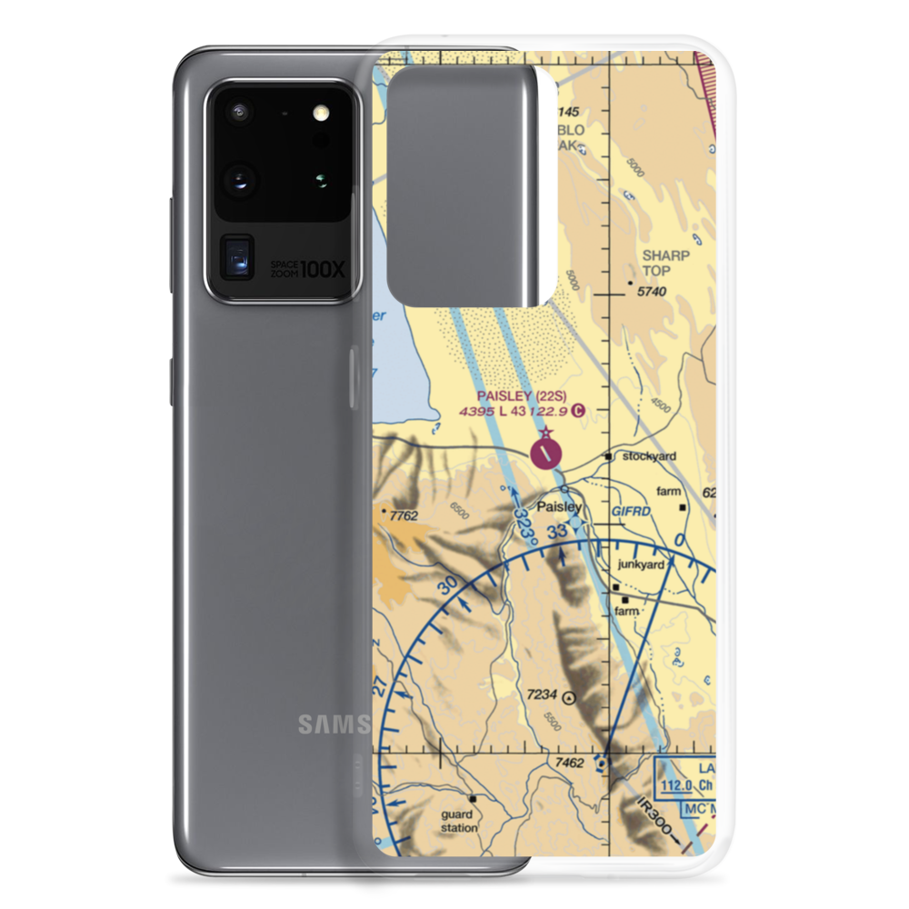 Paisley Airport (22S) VFR Sectional Samsung Case Samsung Galaxy S20 Ultra model shown