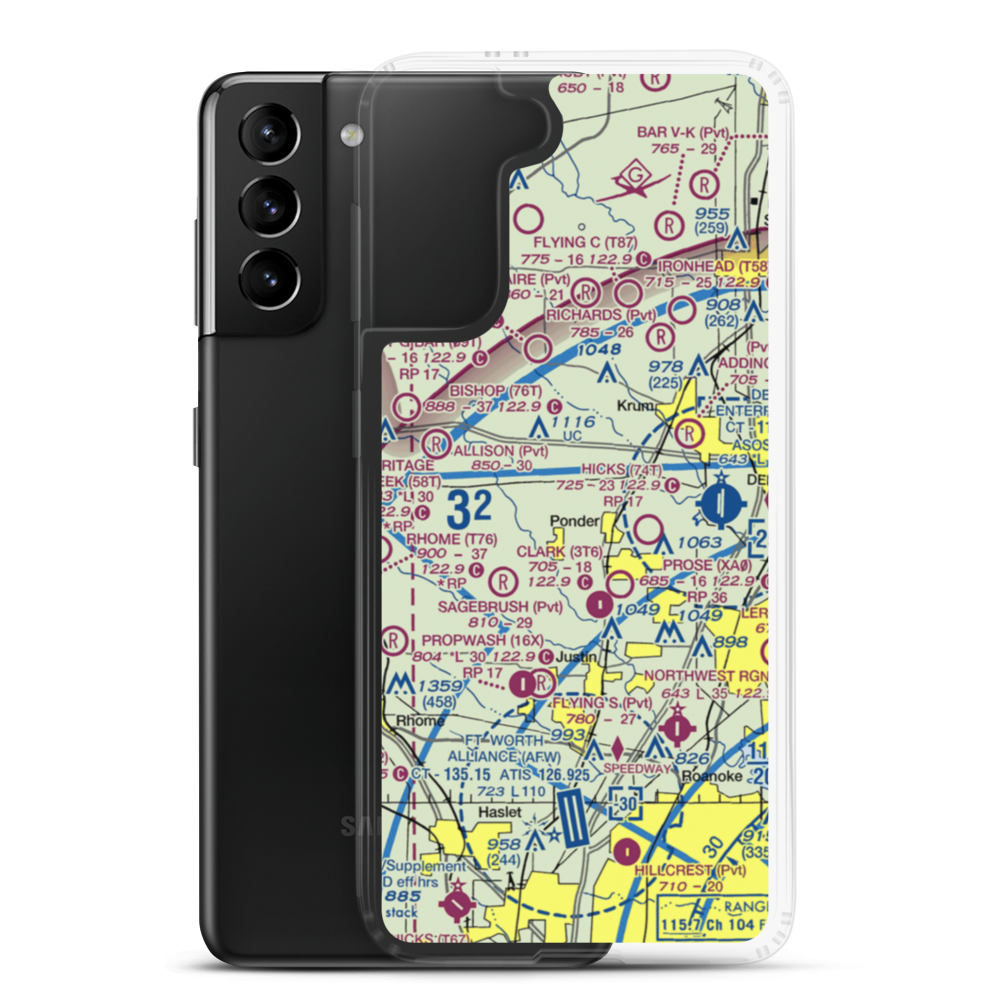 Palmer Field (TE70) VFR Sectional Samsung Case Samsung Galaxy S21 Plus model shown