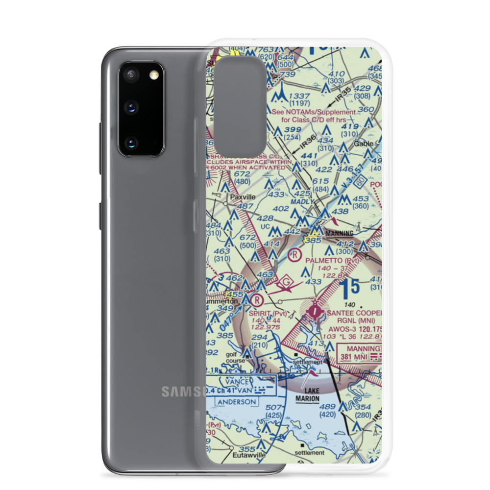 Palmetto Air Plantation Airport (SC41) VFR Sectional Samsung Case Samsung Galaxy S20 model shown