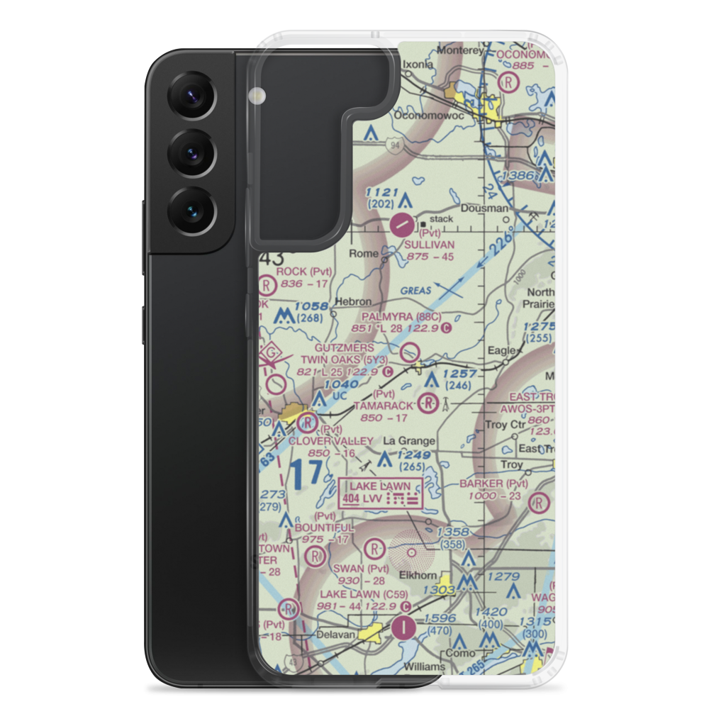 Palmyra Municipal Airport (88C) VFR Sectional Samsung Case Samsung Galaxy S22 Plus model shown