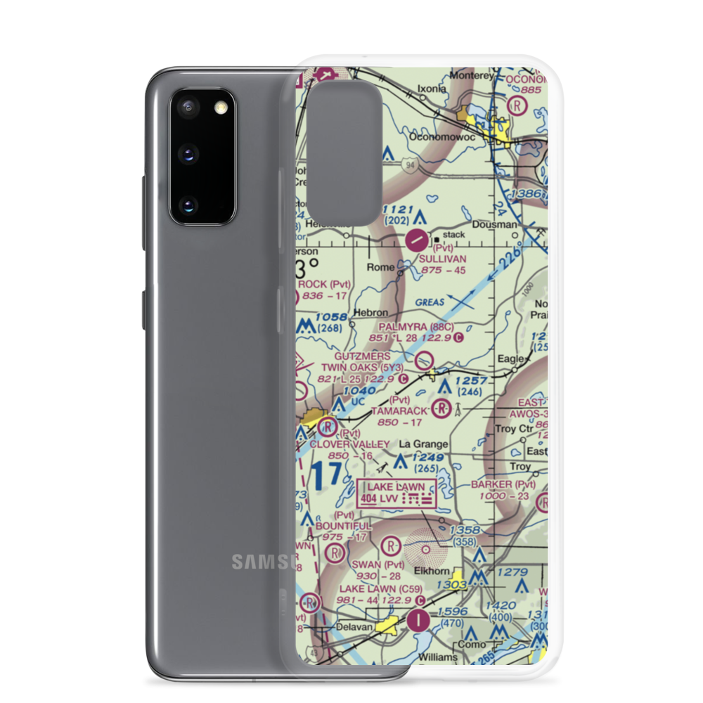 Palmyra Municipal Airport (88C) VFR Sectional Samsung Case Samsung Galaxy S20 model shown