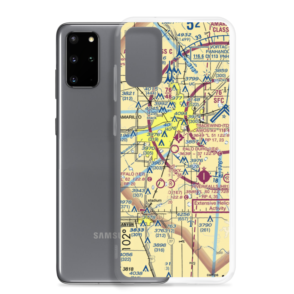 Palo Duro Airport (1E4) VFR Sectional Samsung Case Samsung Galaxy S20 Plus model shown