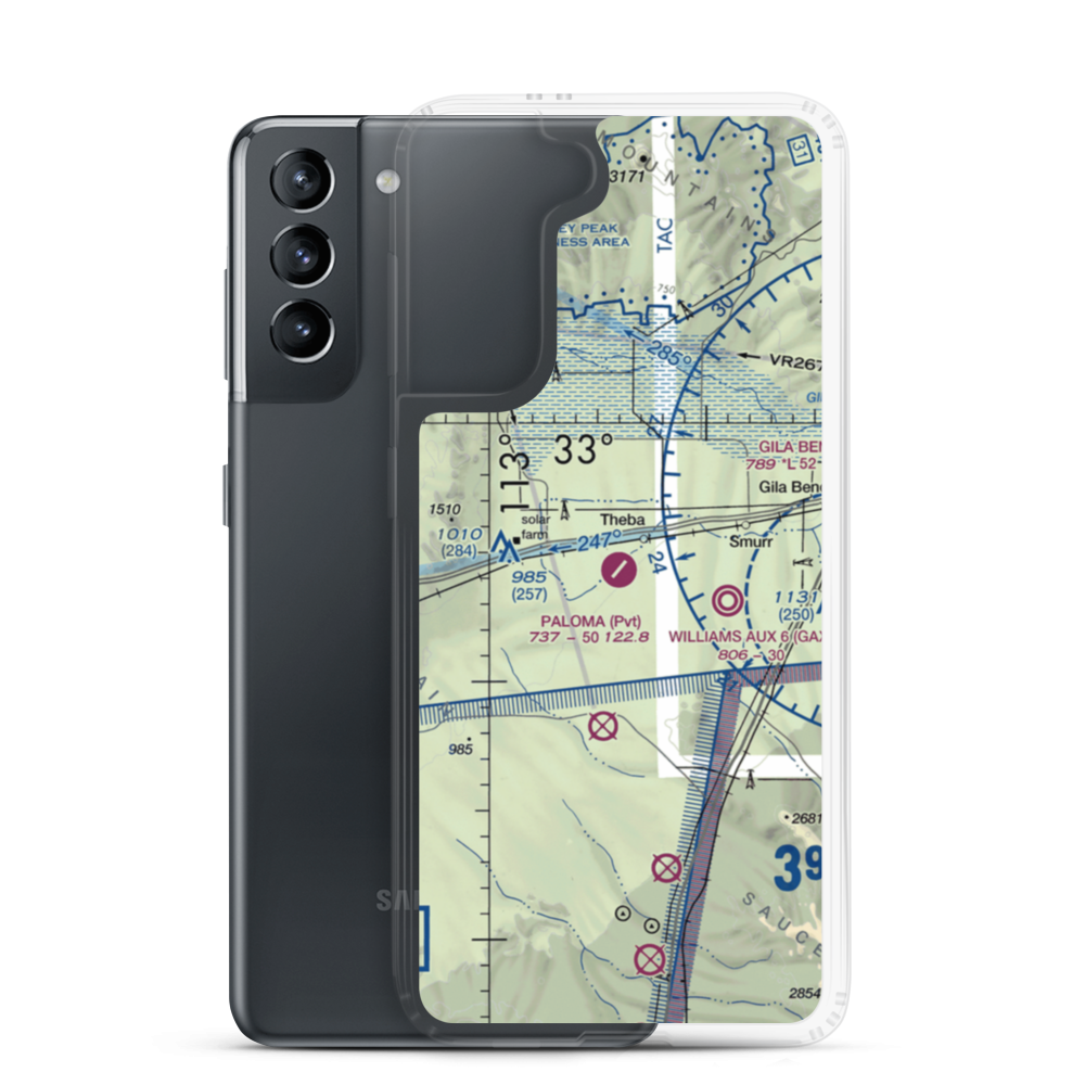 Paloma Ranch Airport (29AZ) VFR Sectional Samsung Case Samsung Galaxy S21 model shown