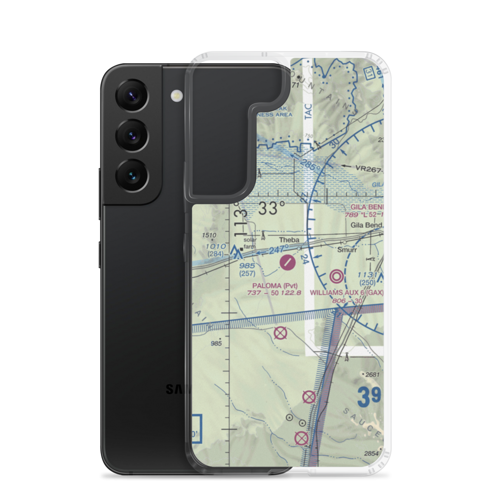 Paloma Ranch Airport (29AZ) VFR Sectional Samsung Case Samsung Galaxy S22 model shown