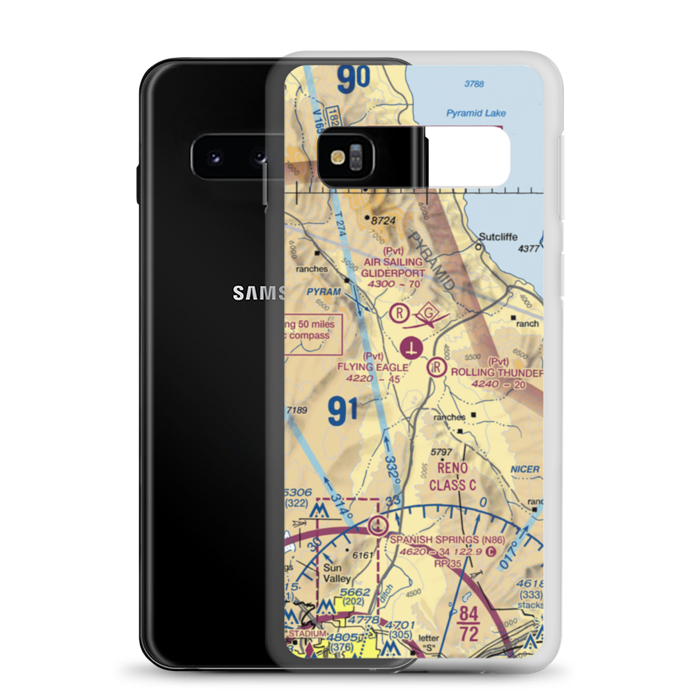 Palomino Airport (NV47) VFR Sectional Samsung Case Samsung Galaxy S10 model shown