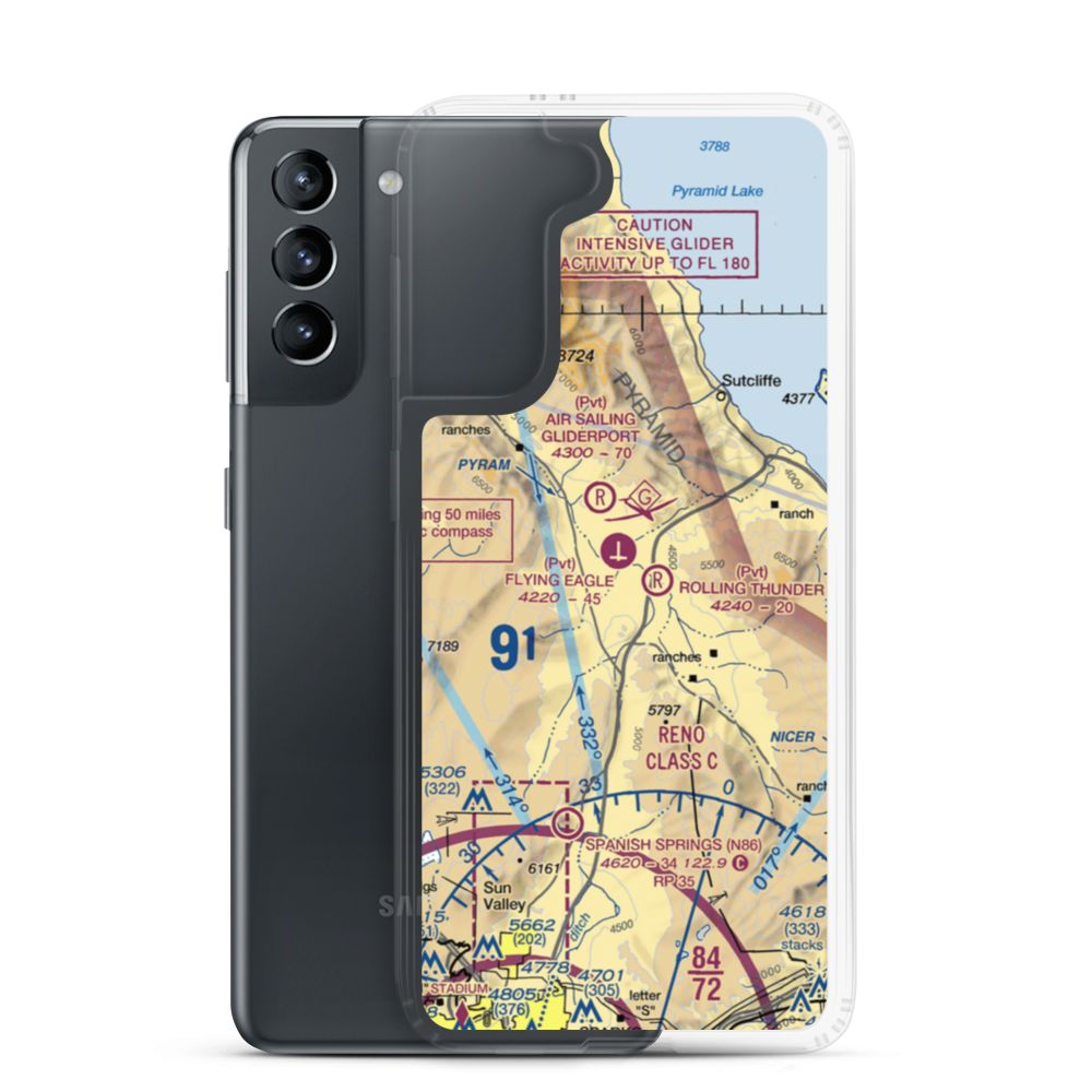 Palomino Airport (NV47) VFR Sectional Samsung Case Samsung Galaxy S21 model shown