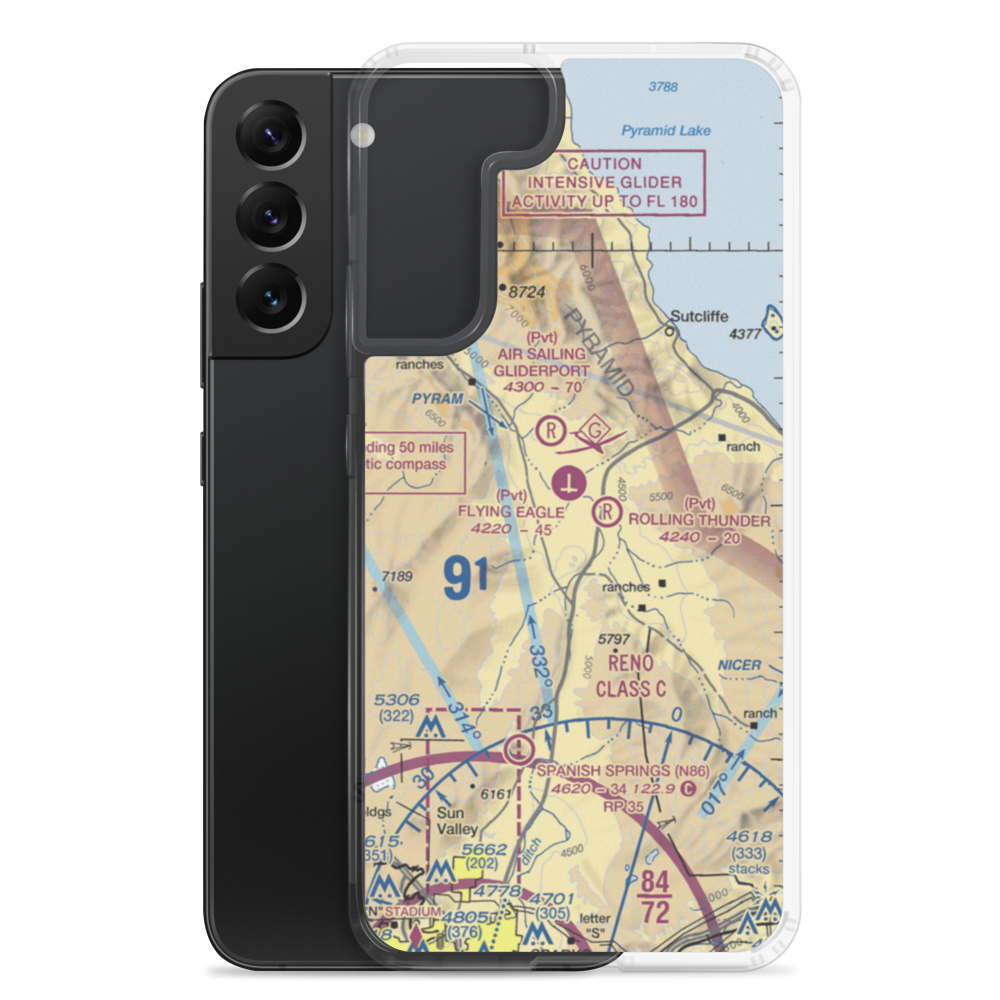 Palomino Airport (NV47) VFR Sectional Samsung Case Samsung Galaxy S22 Plus model shown