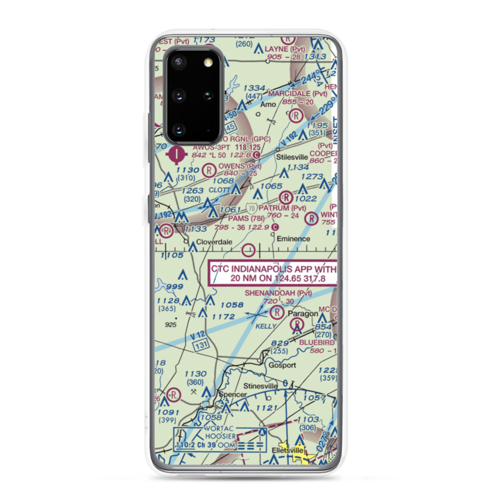 Pam's Place Airport (78I) VFR Sectional Samsung Case Samsung Galaxy S20 Plus model shown